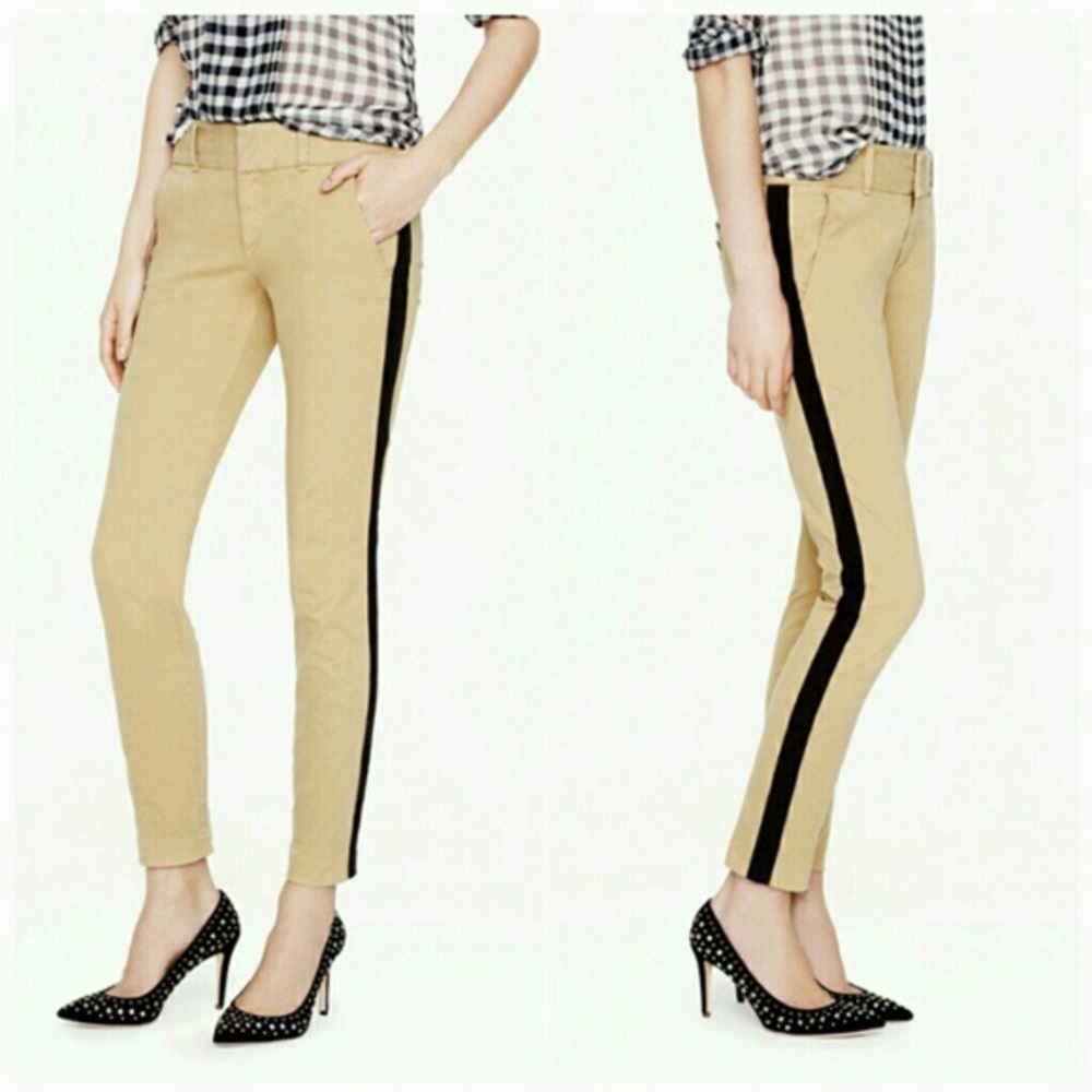 J. Crew Andie Chino with Tuxedo Stripe